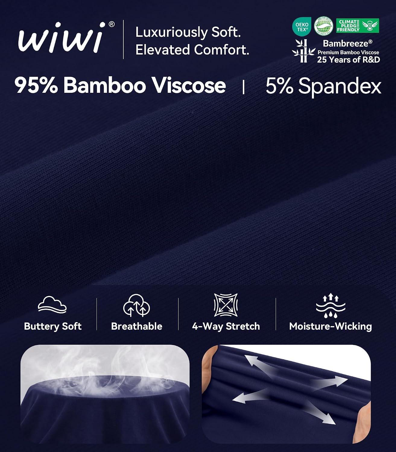 WiWi Viscose from Bamboo Pajama Shorts for Women Soft Sleep Boxers High Waisted Lounge Short Pj Bottoms S-XXL