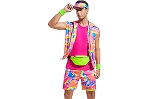 Ken and Barbie Costume Set for Adults: Unleash the '80s Workout Vibes