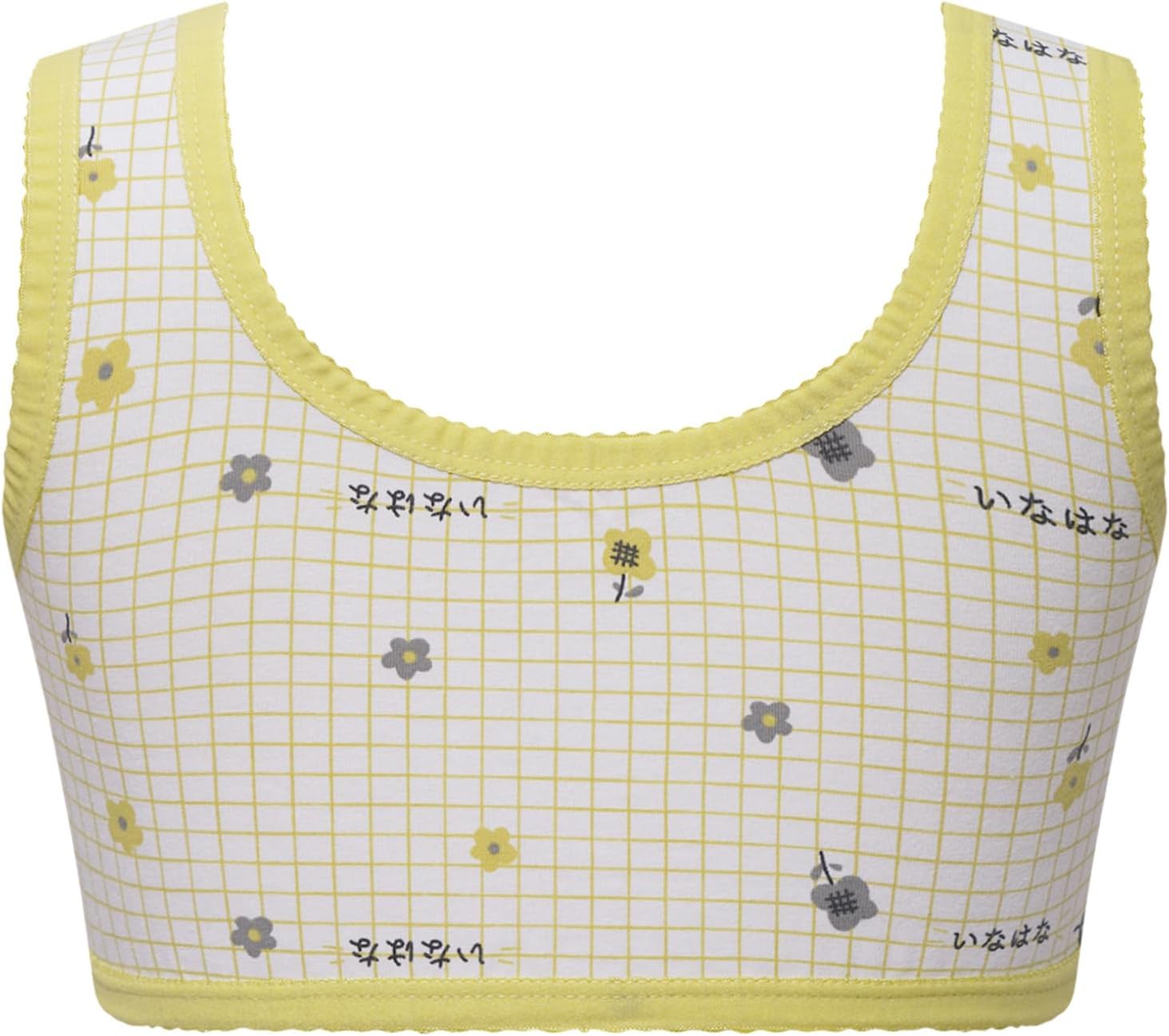 Oyolan Training Bras for Girls Teens Aged 7-14 Years Yoga Dance Training Bras Print Seamless Bralettes