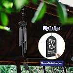 Chime à vent, Chimes à vent classique pour l'extérieur intérieur Décor Tonalités mélodiques douces Chime pour jardin Patio Balcon et maison - 29 De pouce avec 6 Tubes & DIY Pendentifs pour jardin extérieur Patio Decor