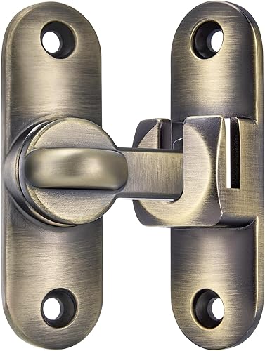 Miniatura 7 de 2 Paquetes de Pestillos de Bronce para Puerta de Granero, Cerradura de Portón de 90/180 Grados, Herrajes de Pestillos de Portón Abatible, Pestillo