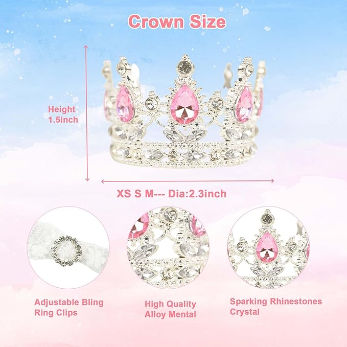 Vestido de Princesa para Perro con Corona de Estrás, Talla S miniatura 7