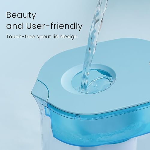 Miniatura 6 de Waterdrop TDS - Jarra de filtro de agua reductora con 1 filtro, 10 tazas, sistema de filtración de 4 etapas, reduce PFOAPFOS, plomo, cloro y más,