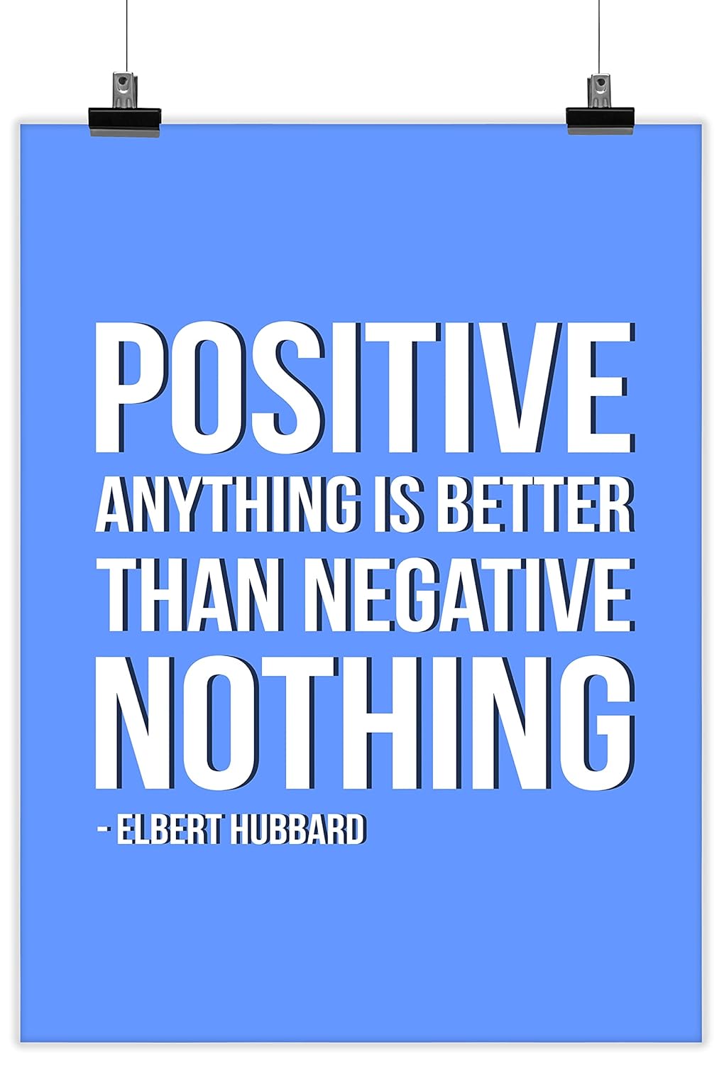 Inkdotpot Motivational Wall Art, Positive Anything is Better Than
