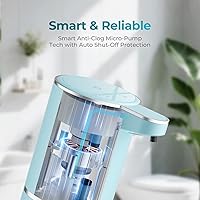 Vista 6 de Seafoam Automatic Foaming Soap Dispenser - Touchless Hand Sensor, 4 Foam Settings, USB-C 1200mAh Large Capacity Rechargeable, Modern Design for