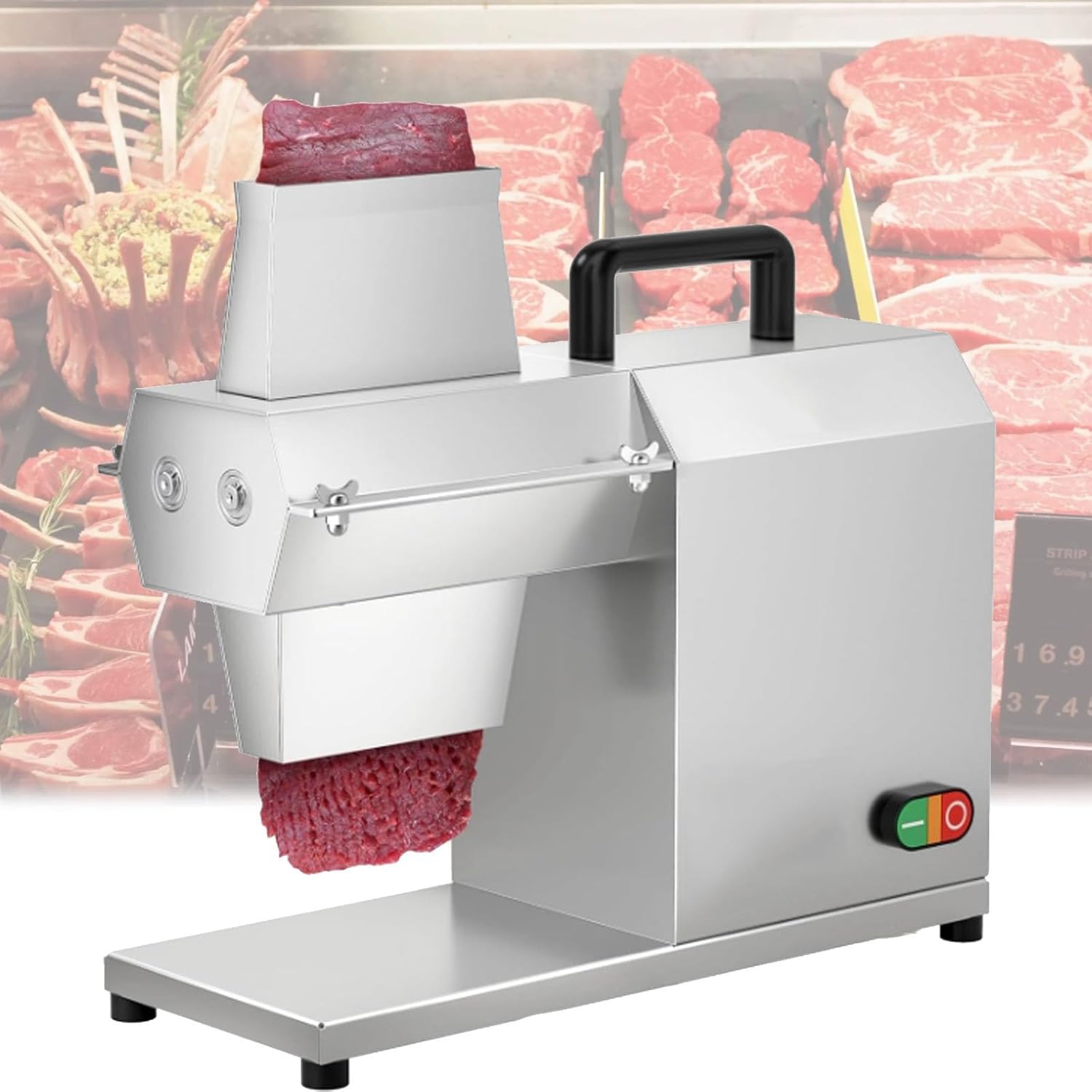 High Efficiency Electric Meat Tenderizer, Heavy Duty Tenderizing Machine with One-Touch Switch, Stainless Steel Tool for Beef Steak Pork Chops Home, Commercial Use