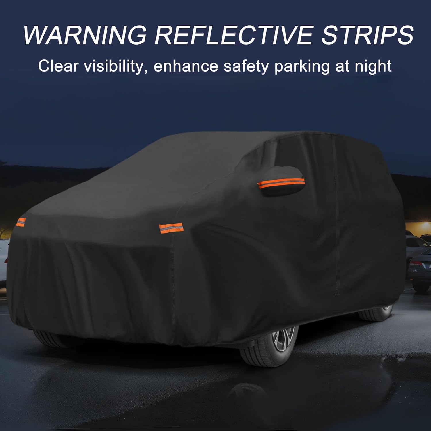 X AUTOHAUX Car Cover Outdoor Waterproof Sun Rain Snow Hail Protection with Left Side Door Zipper 210D-PU for Toyota BZ4X