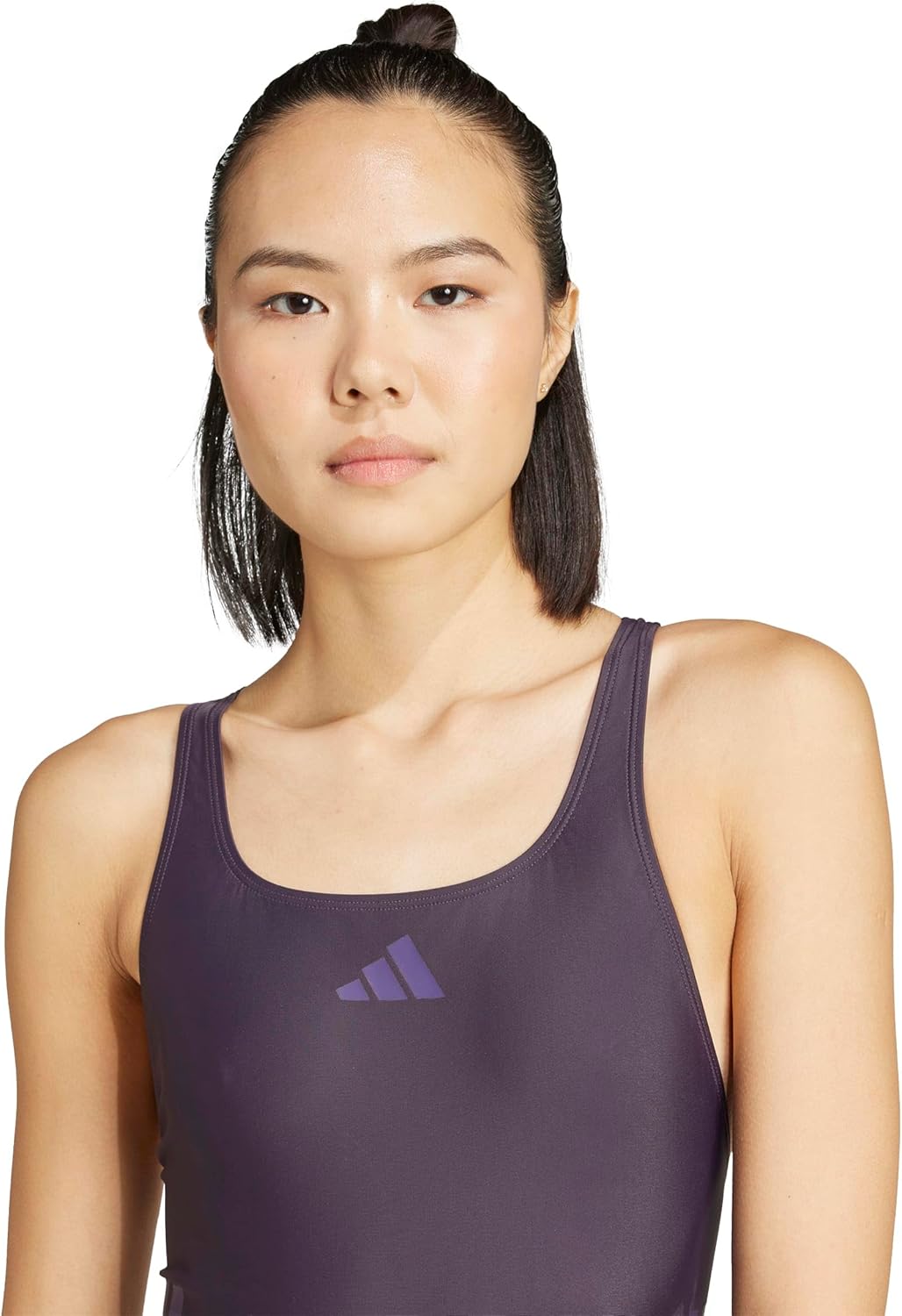 adidas Womens 3-Stripes C-Back Swimsuit