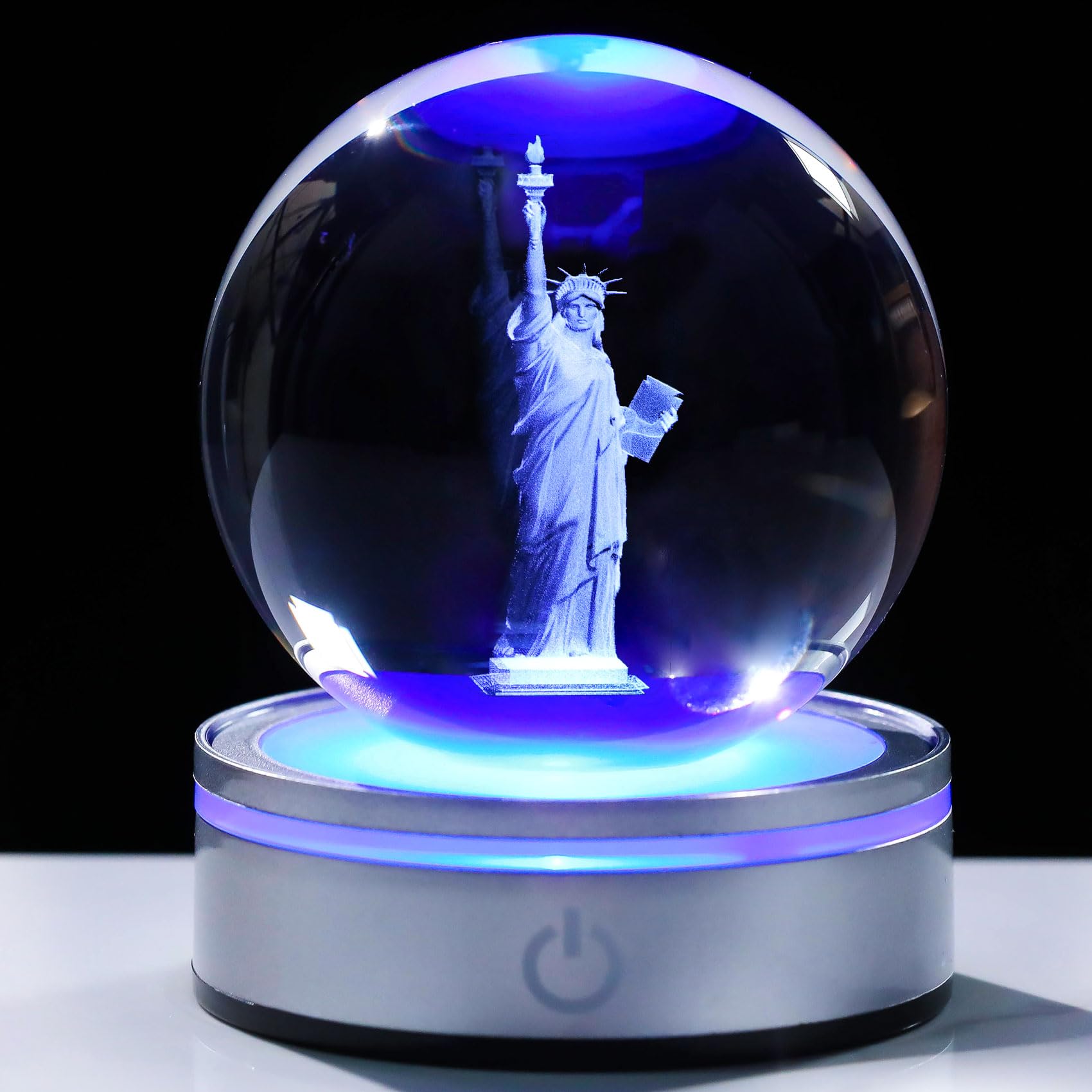 Amazon.com: Movdyka 3D Crystal Ball Statue of Liberty Figurine New