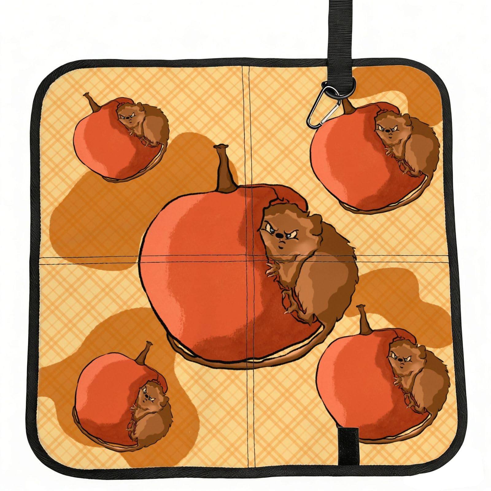 WZYCWB Cute little hamster Foldable Seating Cushion with Carabiner - Stadium Mat for Camping, Hiking and Outdoor Activities