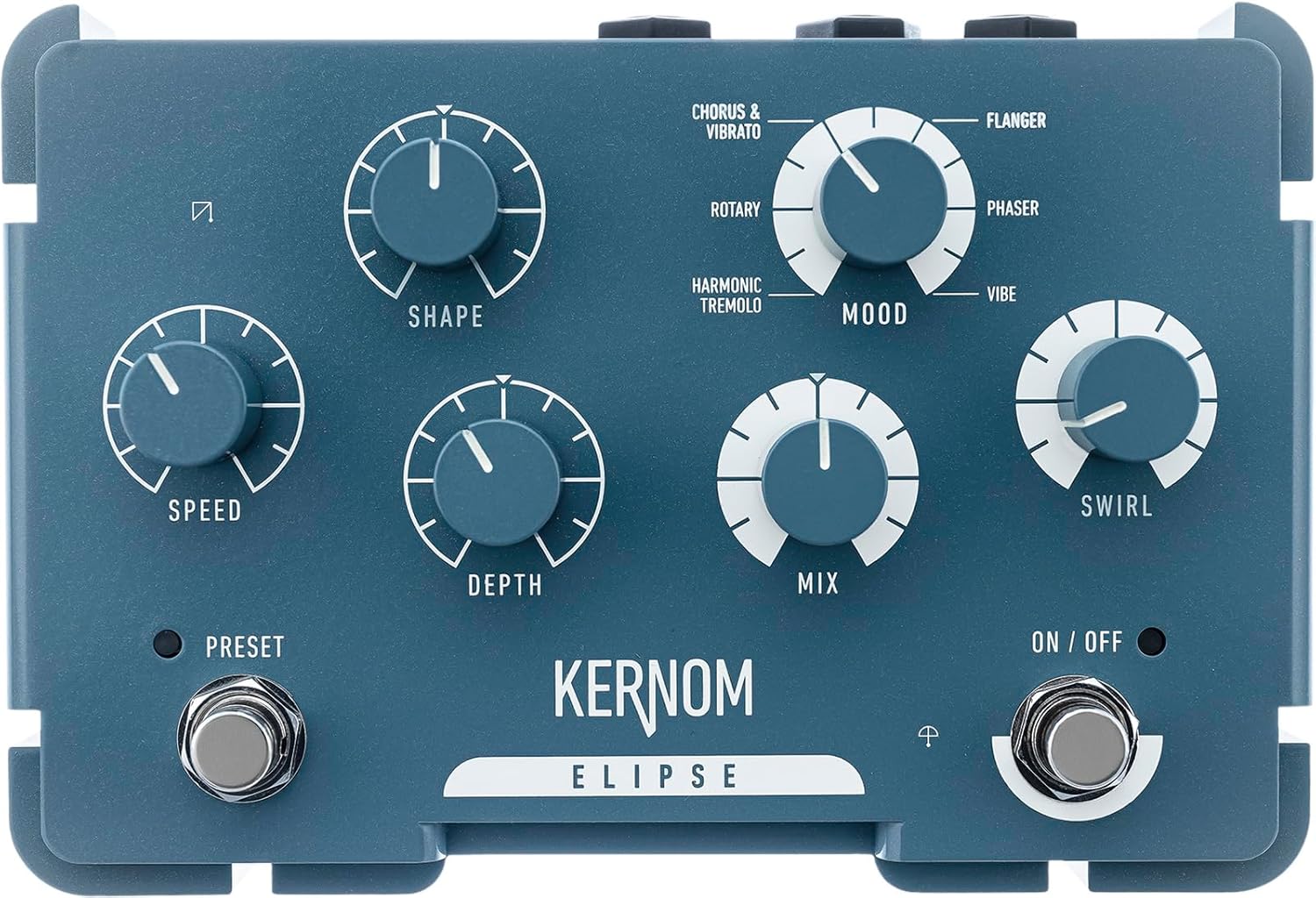 Kernom ELIPSE Modulation Effects Pedal, Morph Between Chorus, Tremolo, Flanger, Phaser & More, Multi-Mode Analog with Digital Control, MIDI Compatible, Expression, 128 Presets