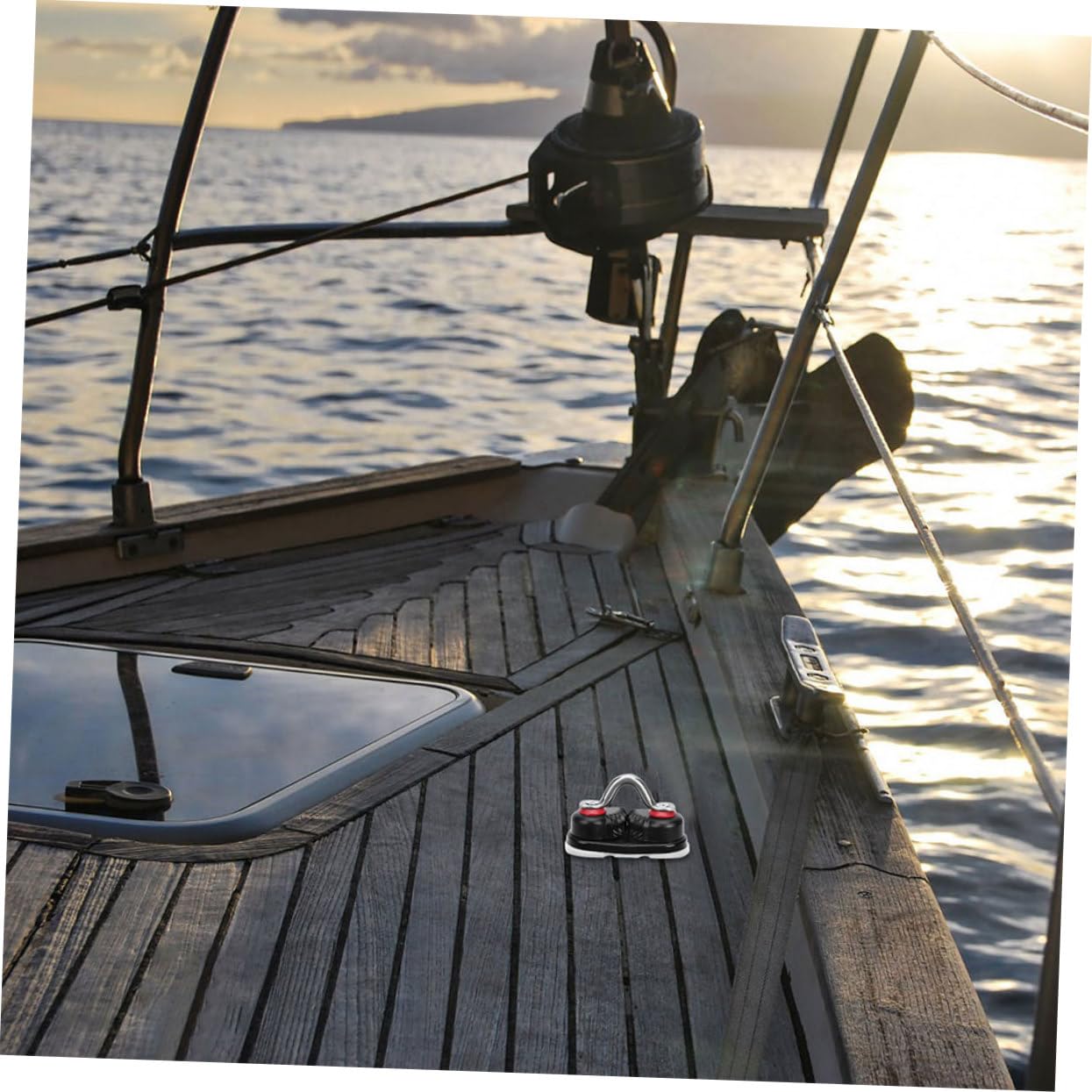 HANABASS Strozzascotte per Barche a Vela e Kayak in Lega di Alluminio 86x38 Mm Anello Guida, Set da 2 Pezzi per Accessori Nautici, Ingresso Rapido, Adatto a Yacht e Ambienti Marini