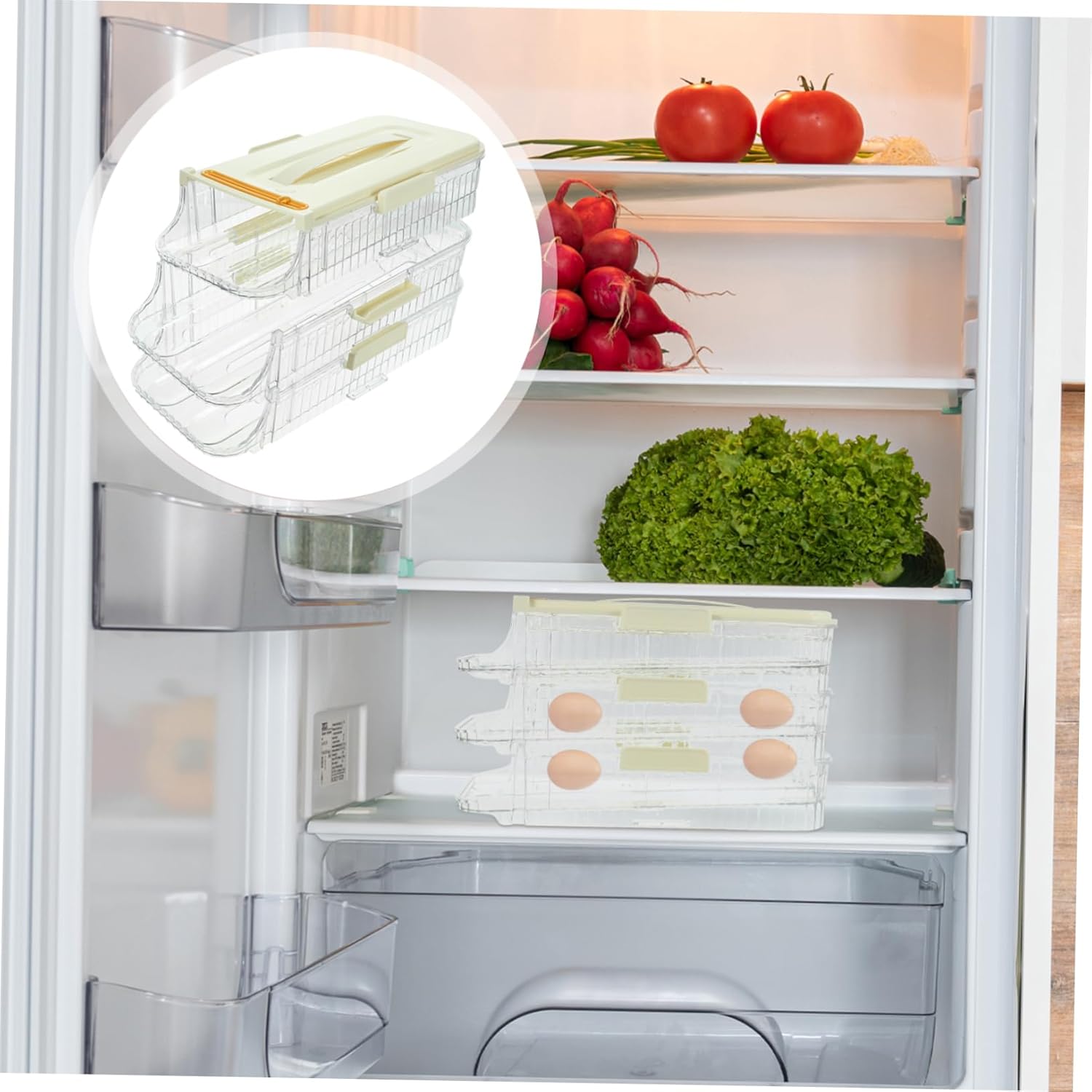 Holder Automatic Dispenser Refrigerator Organizer Design Smooth Edges for Easy Access and Cleaning