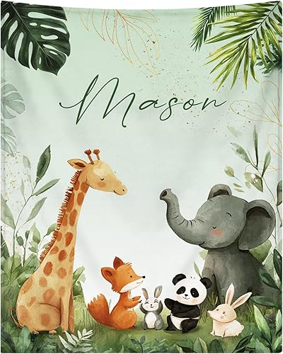 Miniatura 13 de Manta de bebé personalizada - Manta de bebé personalizada para niños con nombre para regalo personalizado de bebé niño para Navidad, cumpleaños,