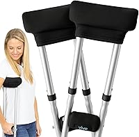 Vive Premium Crutch Pads & Hand Grips - Breathable Moisture-Wicking Foam for Pain-Free Comfort on Adult & Youth Crutches
