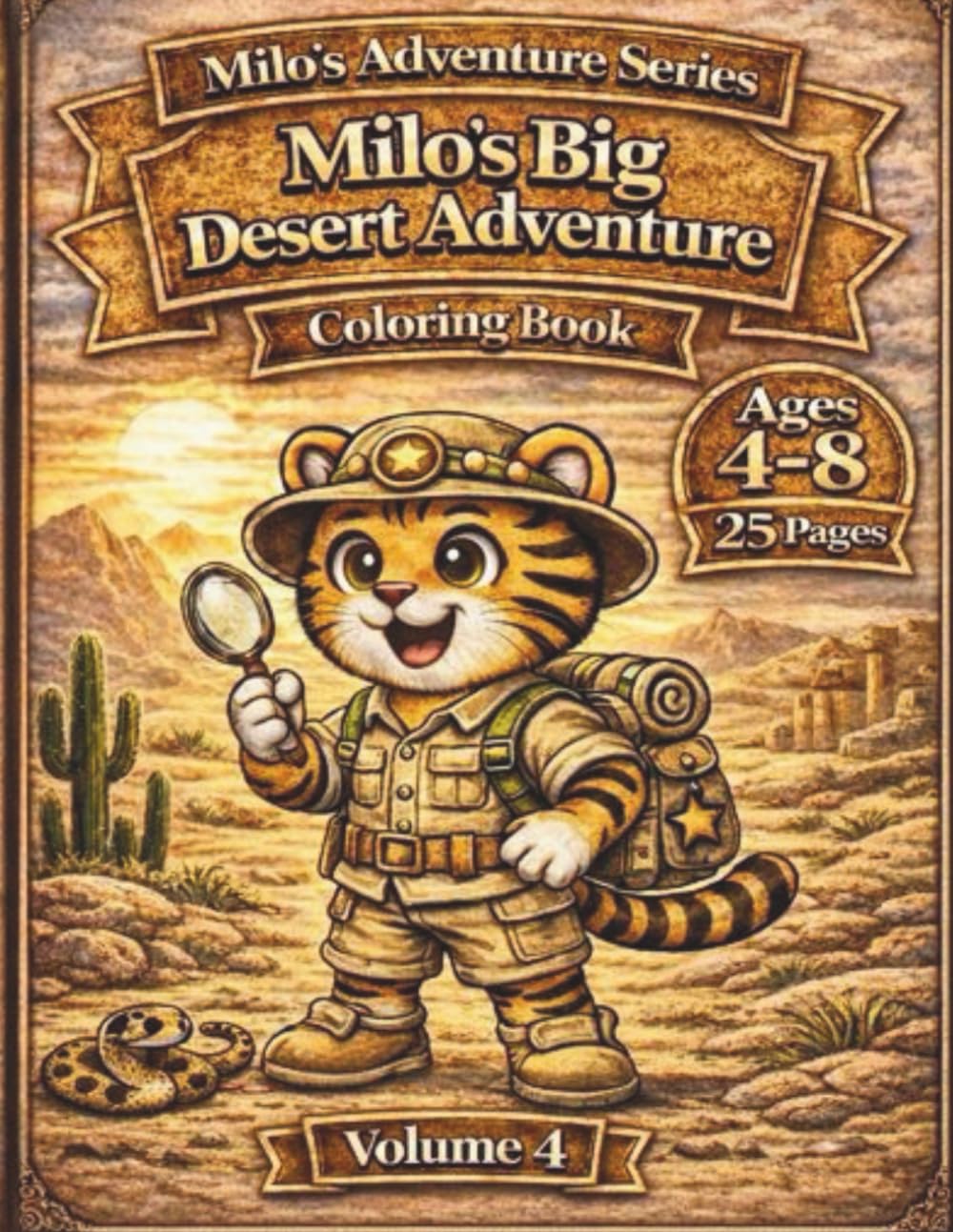 Milo's Big Desert Adventure: Coloring Book for Kids Ages 4-8 (Milo's Adventure Series)