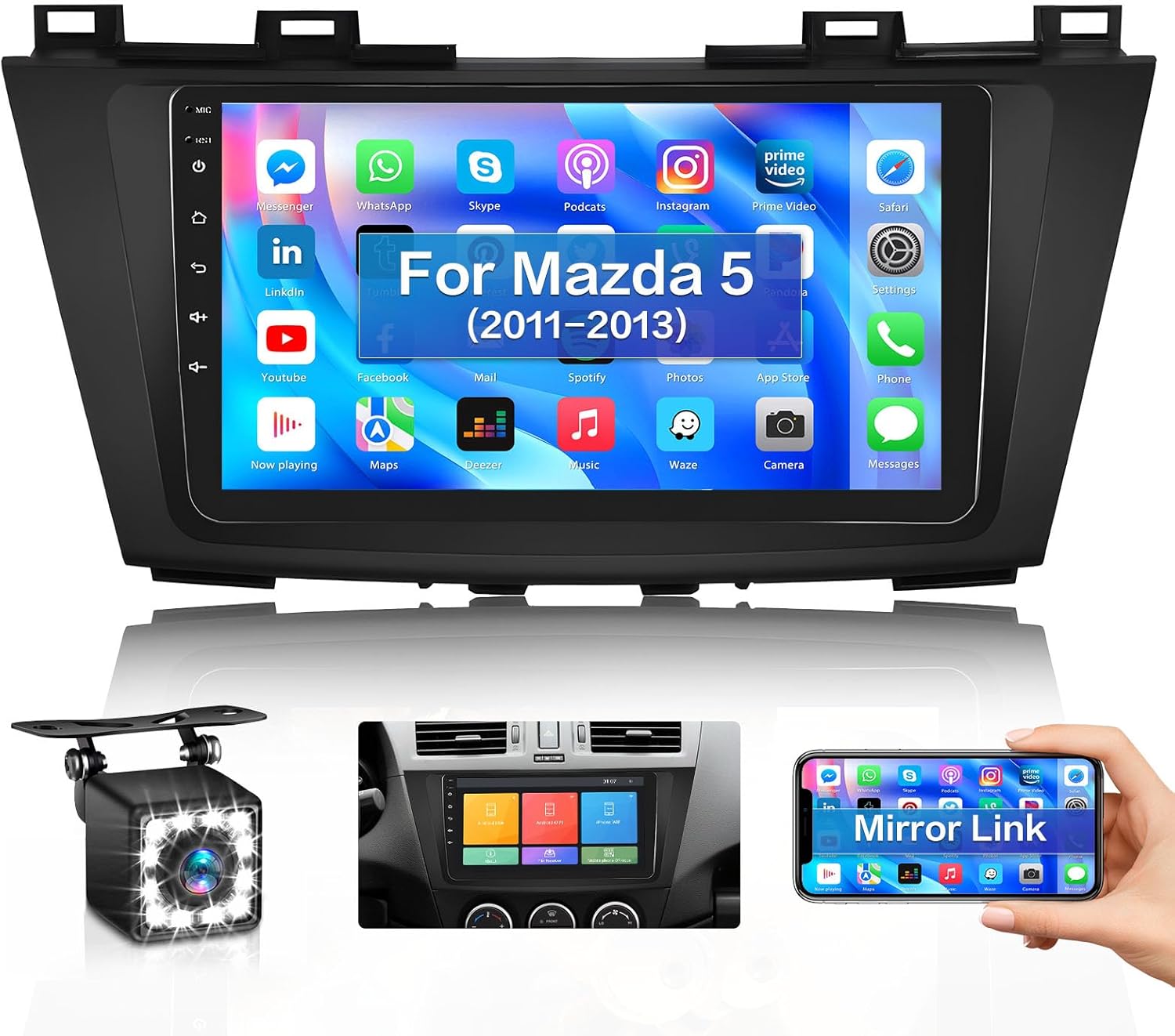 Für Mazda 5 2010-2015 6+128GB 8-Kern RDS SWC Bluetooth 5.0