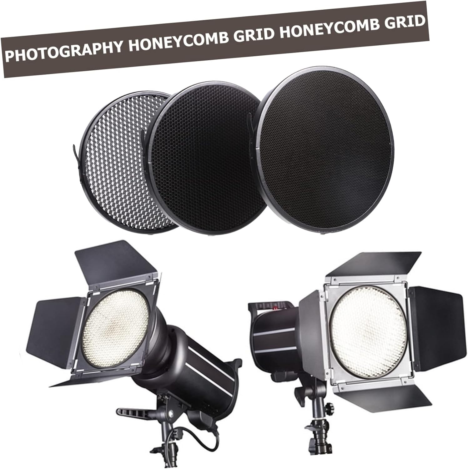 Photography Honeycomb Grid Diffuser Softbox Cellular Mesh for Flash 3pcs Set