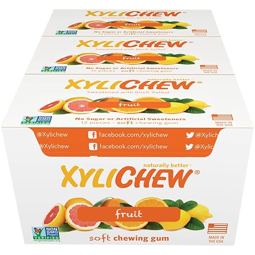 Miniatura 2 de Xylichew - Botes de goma de mascar 100% xilitol, sin OMG, gluten, aspartame y goma sin azúcar, cuidado bucal natural, alivia el mal aliento y la