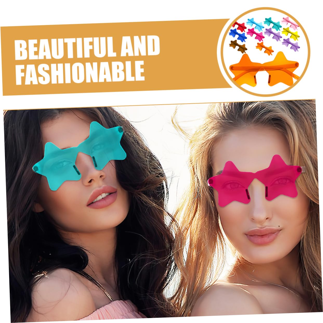 BESTYASH 60 Sztuk Pentagram Okulary Przeciwsłoneczne Festiwal Okulary Gwiazda Okulary Przeciwsłoneczne Prop Stylowe Party Okulary Gwiazda