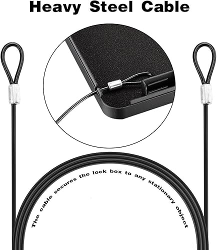 Vista 5 de Caja fuerte para pistolas, portátil, para viajar y llevar en el auto, color negro