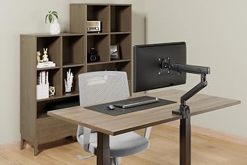 Voltix Monitör Tutucu 17 - 40 Ekranlar için 12kg Taşıyabilir, LCD LED VESA Kolları, Eğilebilir Döndürülebilir Kablo Kılavuzlu Ergonomik Ekran Tutucu - Siyah