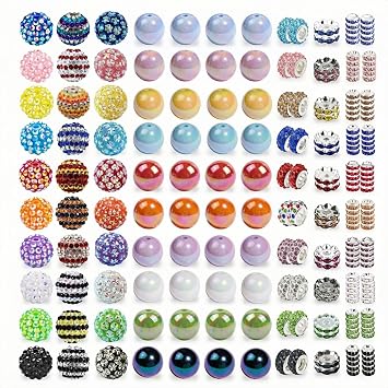 210 Pcs Beadable Pen Beads and Silver Spacers Kit