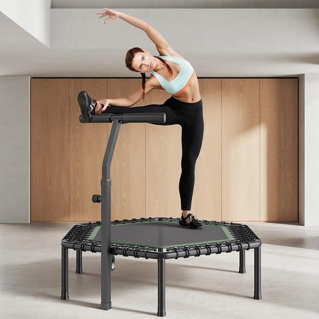 Foto 8 de 8 de VEVOR Trampolín de Fitness 138,5 cm, Cama Elástica Capacidad Máxima de 205 kg
