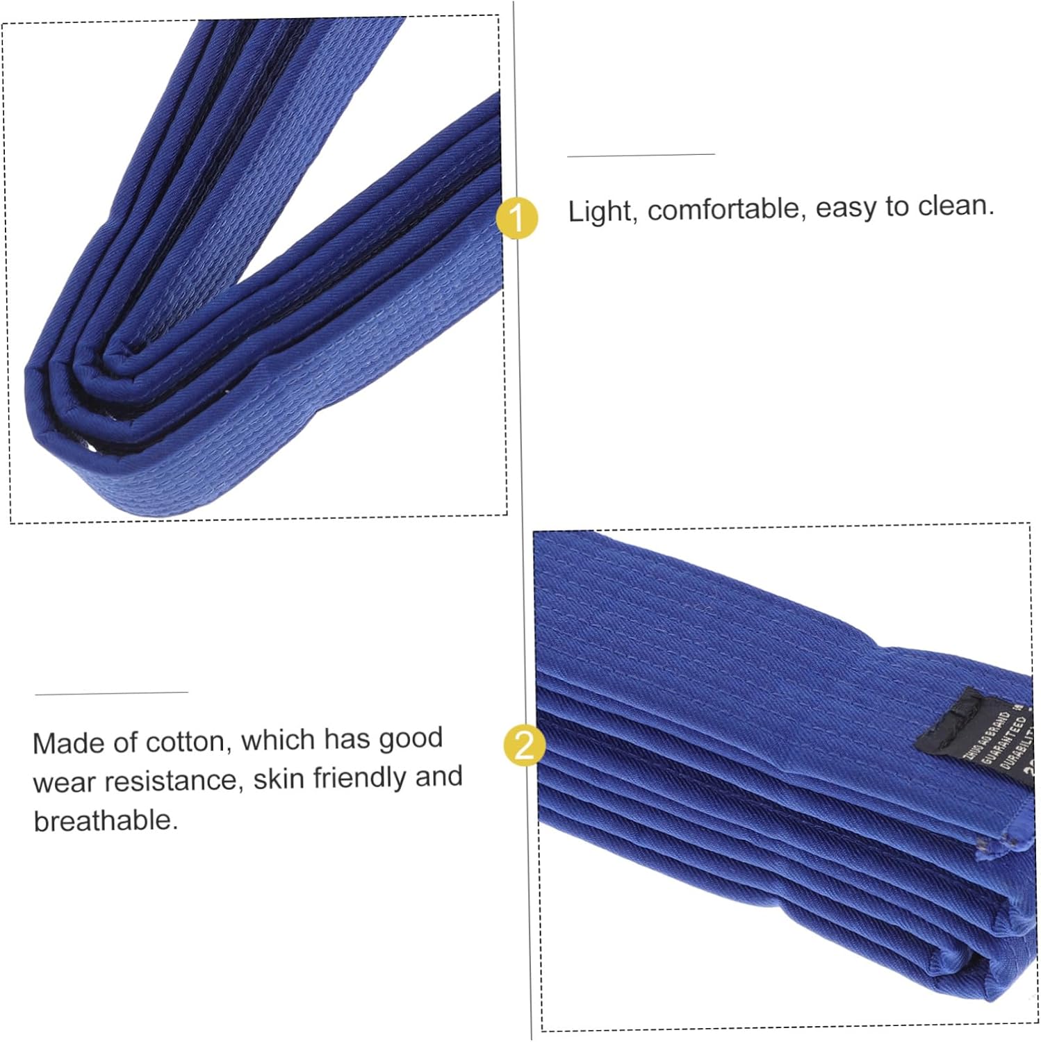 Mikikit 6pcs Multicolor Cotton Martial Arts Belts Taekwondo Karate Waistbands for Training and Competition Flexible Lightweight Design Fits