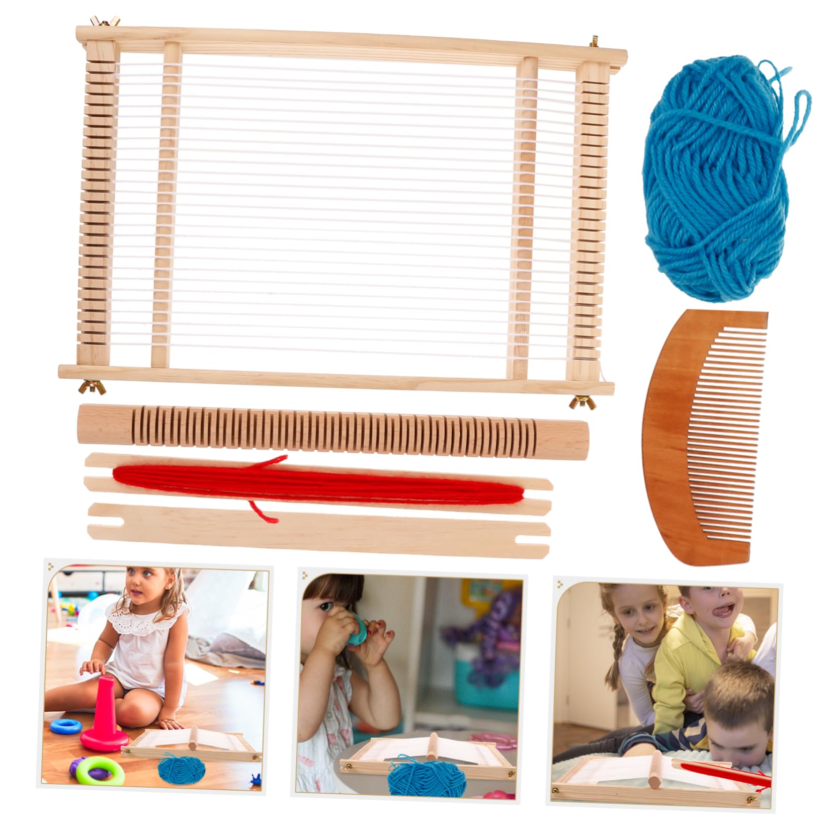 Telar Manual de Madera Grande para Niños, Juguete de Tejido DIY