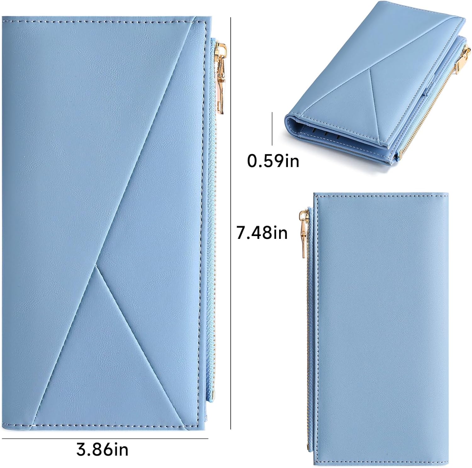 FALAN MULE Ultra Slim Womens Wallet Bifold RFID Blocking Credit Card Holder for Women - Image 4
