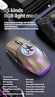 Vista 4 de RGB LED Lighting, EDC Stress-release, Bluetooth 2.4G Wireless UFO Gaming Mouse, 5 Buttons, 4 DPI Optical, Rechargeable, with USB Receiver, for