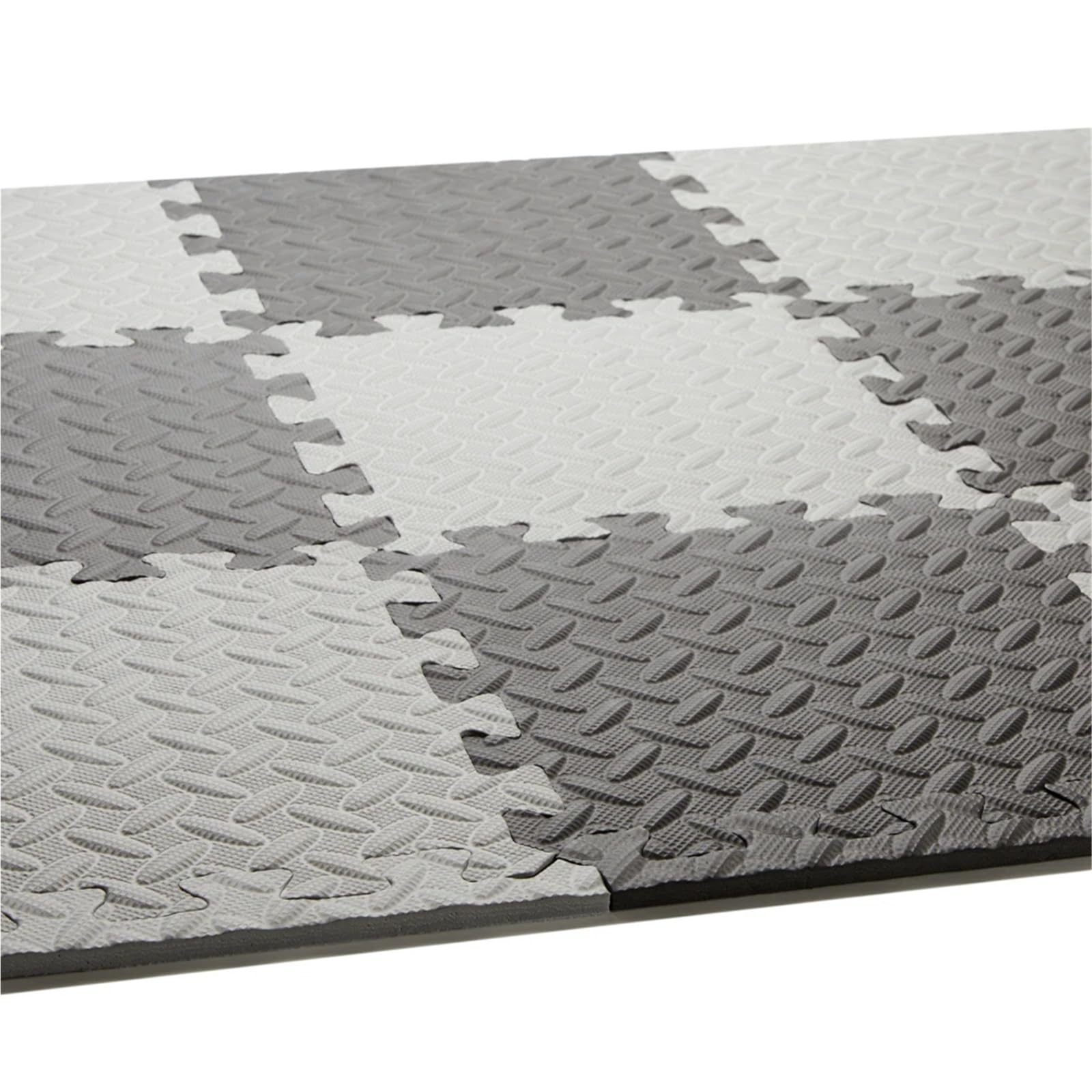 Esterilla Fitness Puzzle Colchoneta de Gimnasio Eva Puzzle Gimnasio Suelo Sala de Deportes Colchoneta de Espuma Juego de Espuma Enclavamiento Fitness(Gray,24pcs-30x30cm)