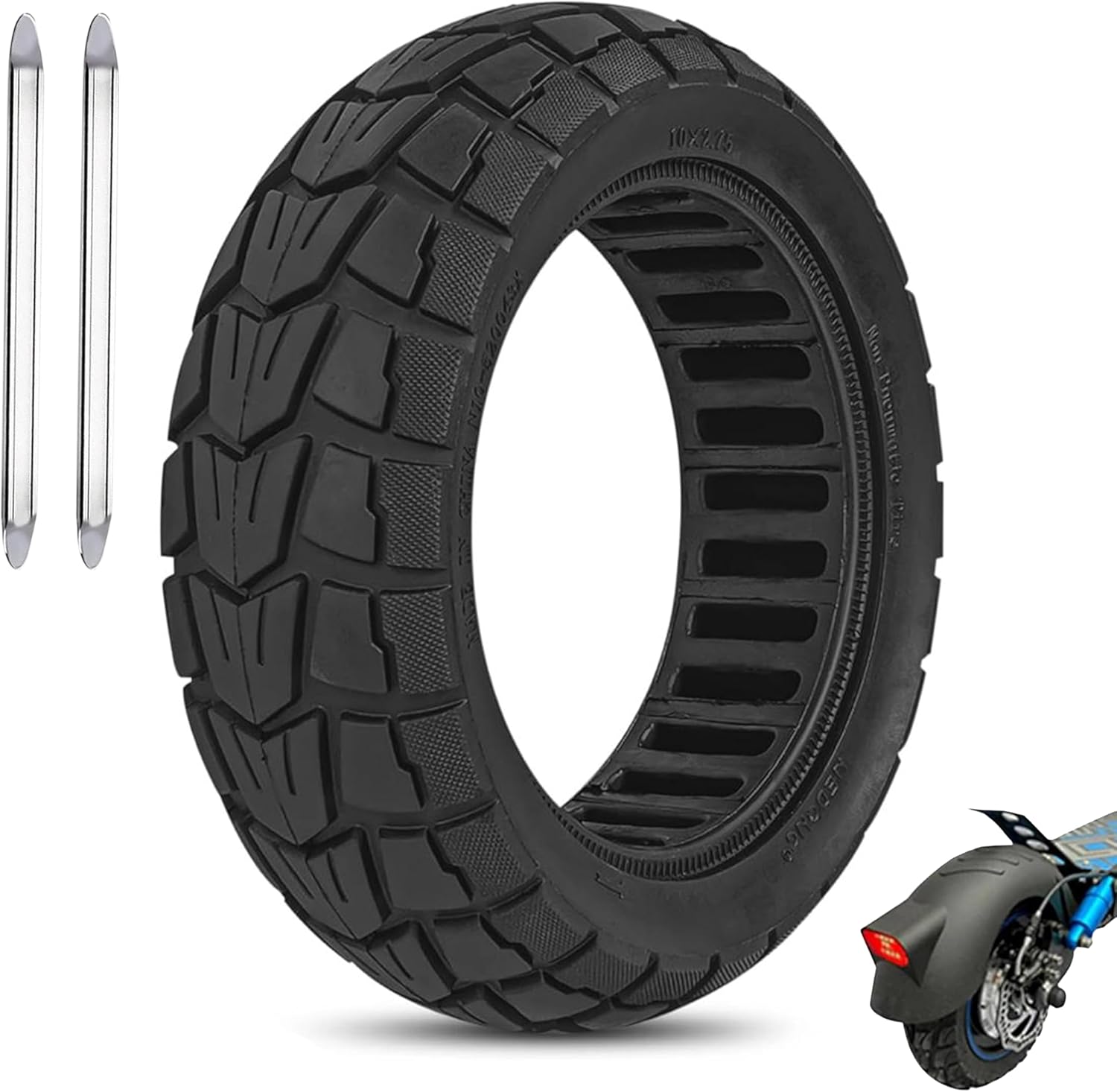 Pneu 10x2.75-6.5 Tubeless + gel anti crevaison Urbanglide E-cross main image 1