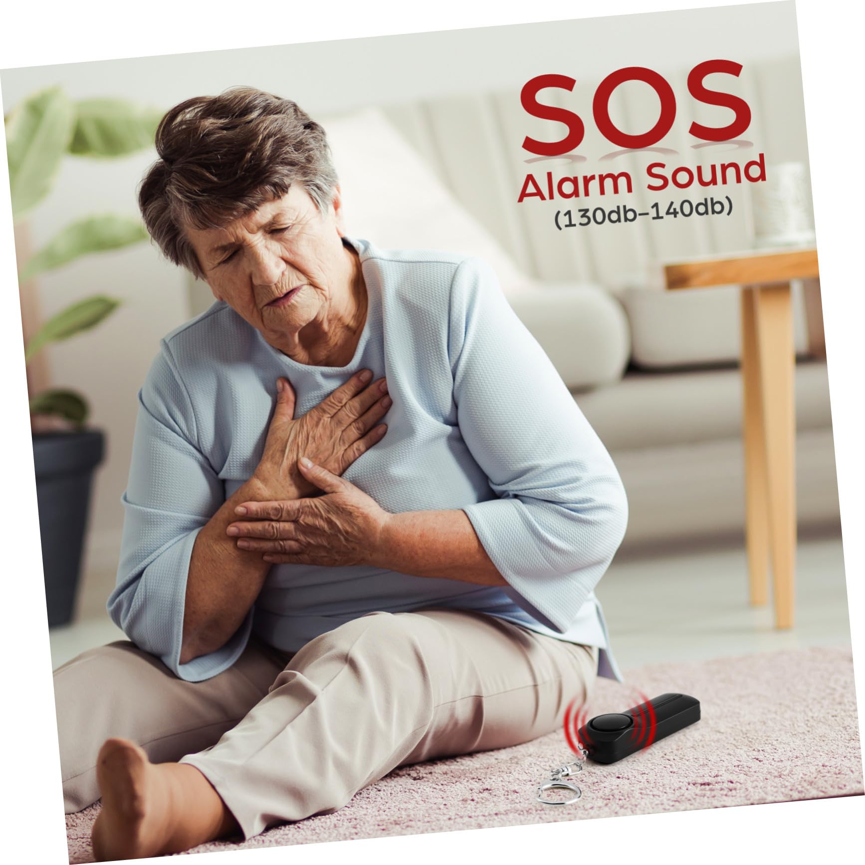 Llavero con Luz LED De Seguridad Y Alarma De Emergencia Personal con Sonido