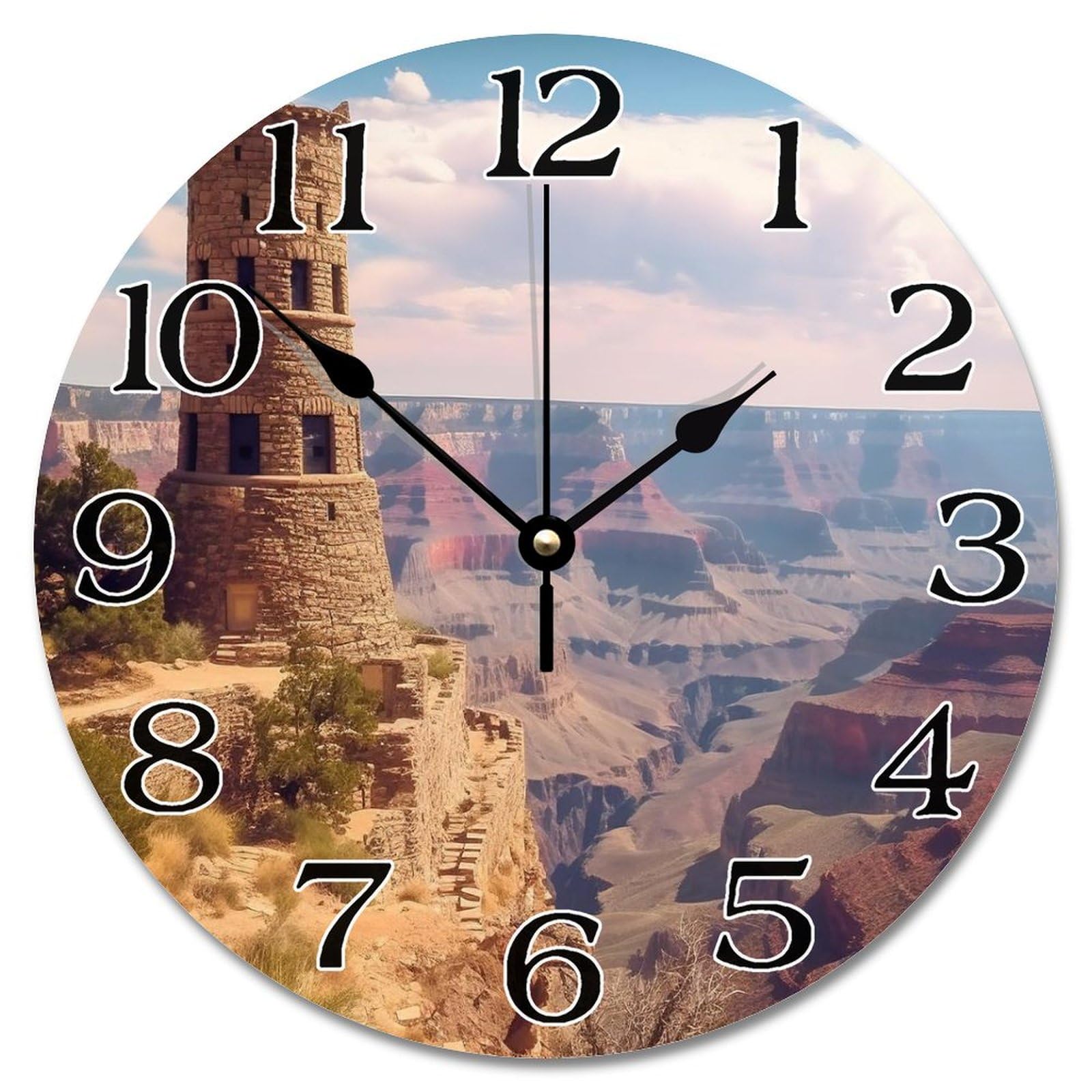 Horloge murale ronde décorative Grand Park de 30,5 cm de diamètre