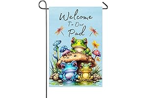 Welcome Spring with Our Charming Spring Frog Garden Flag