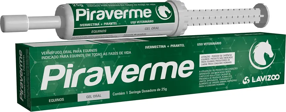 PIRAVERME GEL ORAL 25 GR - VERMÍFUGO PARA EQUINOS