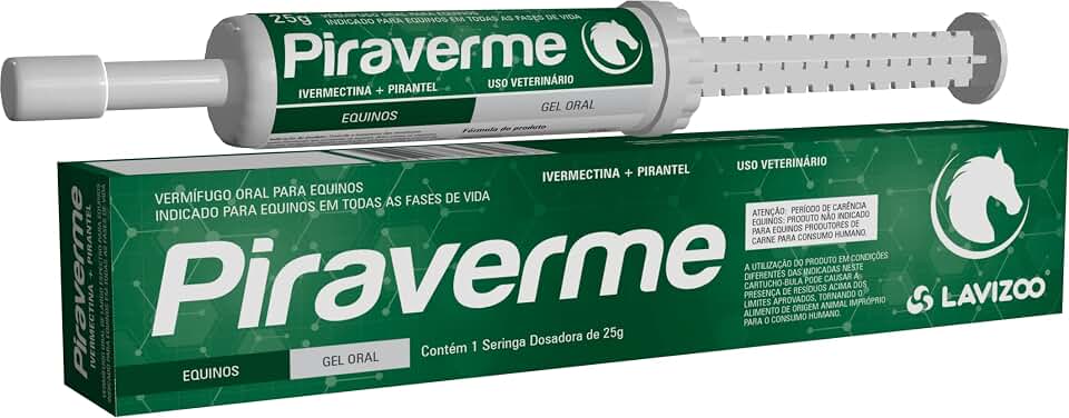 PIRAVERME GEL ORAL 25 GR - VERMÍFUGO PARA EQUINOS
