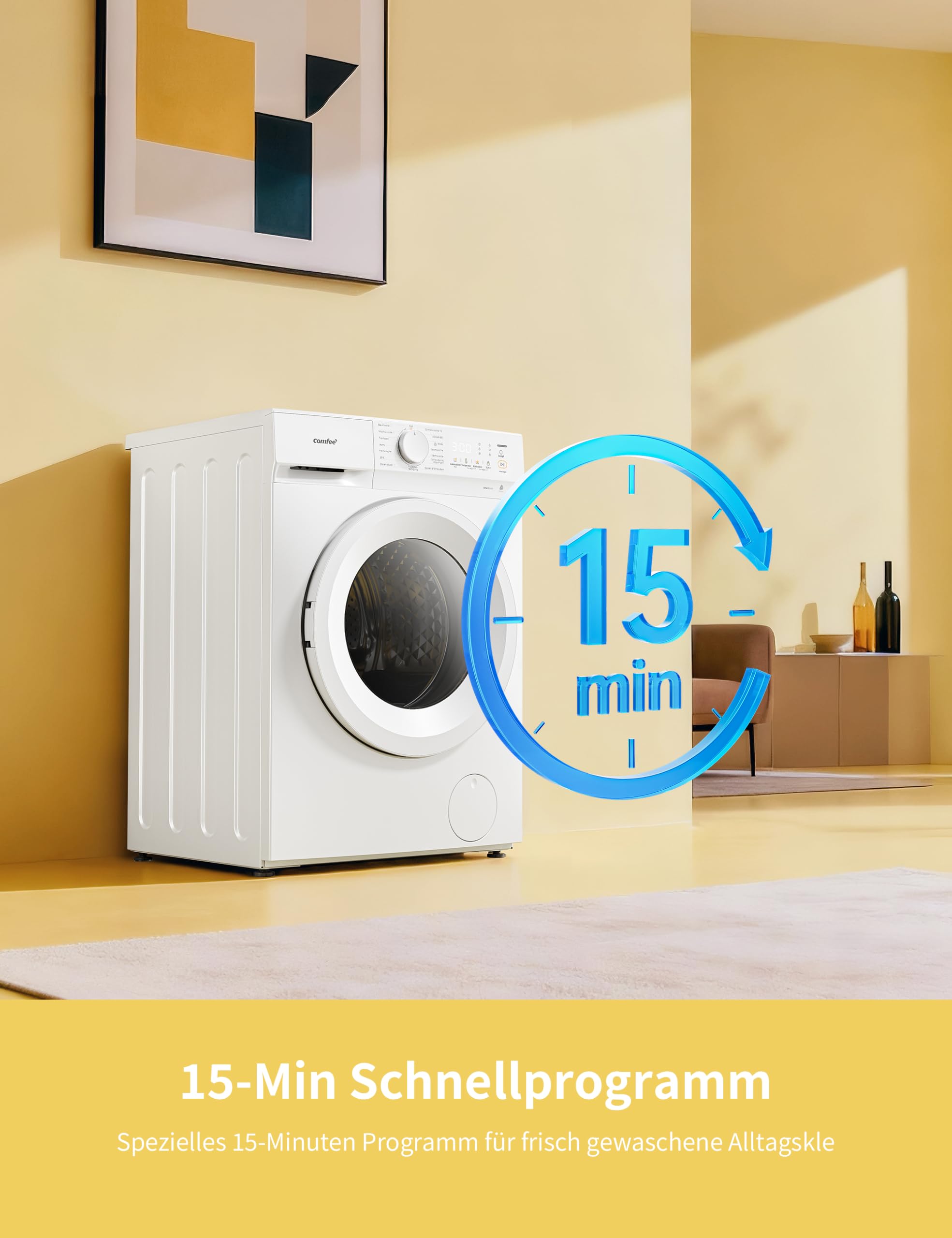 Comfee Frontlader Waschmaschine 8kg – Bild 3