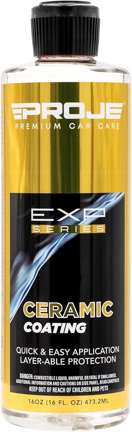 Proje Ceramic Coating - 12+ Month Durability - Easy to Apply - High Gloss - Anti Scratch - Safe on All Surfaces - Hydrophobic SiO2 Top Coat For Cars, Trucks, RVs, and More - 16 fl oz product image