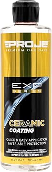 Proje Ceramic Coating - 12+ Month Durability - Easy to Apply - High Gloss - Anti Scratch - Safe on All Surfaces - Hydrophobic SiO2 Top Coat For Cars, Trucks, RVs, and More - 16 fl oz