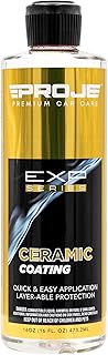 Proje Ceramic Coating - 12+ Month Durability - Easy to Apply - High Gloss - Anti Scratch - Safe on All Surfaces - Hydrophobic SiO2 Top Coat For Cars, Trucks, RVs, and More - 16 fl oz