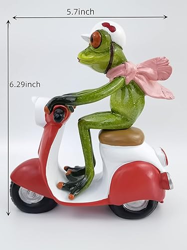 Miniatura 2 de VVGIFTS Figuras de rana decorativa divertida y bonita para manualidades, estatua de escultura de rana de resina para el hogar, oficina, escritorio