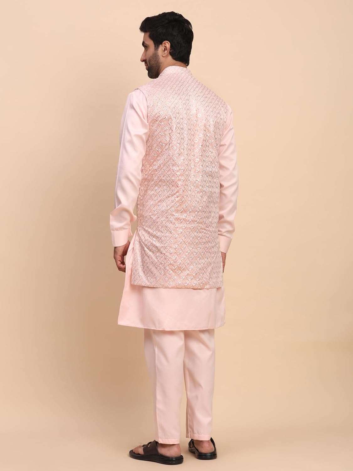 Pro-Ethic Style Developer Men’s IndoWestern Sherwani Trouser Set, Satin Fabric, Indo Western Set for Men | Wedding & Festive image 5