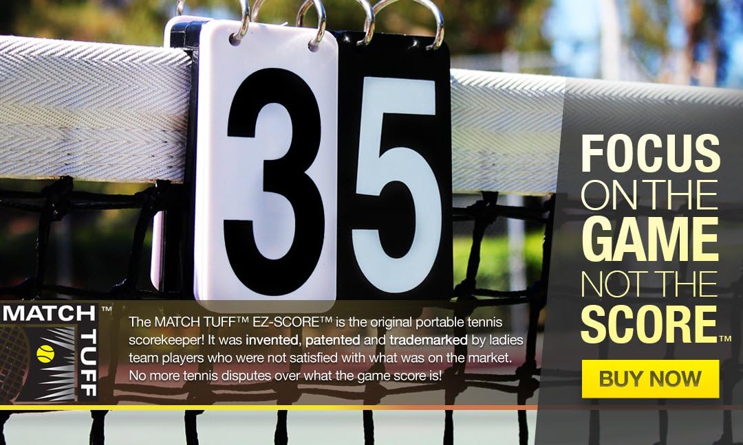 Match Tuff Ez-Score (0-9) | Portable Tennis Score Keeper | Outdoor & Indoor | EZ-Flip