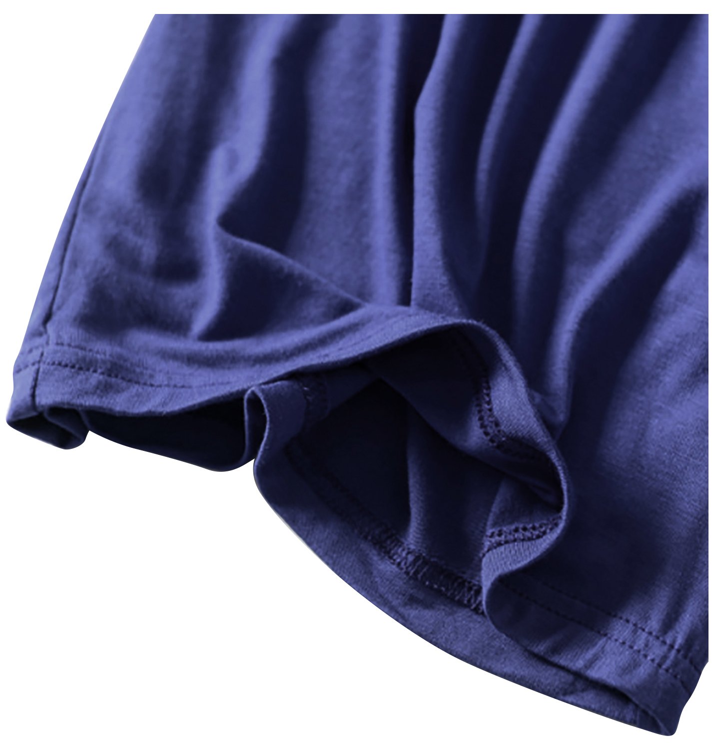 Homme Bas de Pyjama Shorts, Homme Coton Modal sous-vêtements Caleçon Boxer Trunk Bas de Pyjama Vêtements de Nuit Homme Ceinture élastique Ajustable et Poches Dormir (Large, Bleu)
