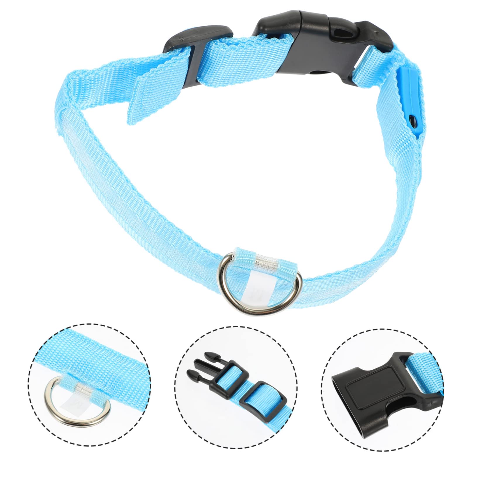 Sosoport 4sätze Stylisches Leuchthalsband Für Hunde Verstellbares Wiederaufladbares Hundehalsband Für Nächtliche Sicheres Halsband Für Kleine Und Mittelgroße Haustiere Aus