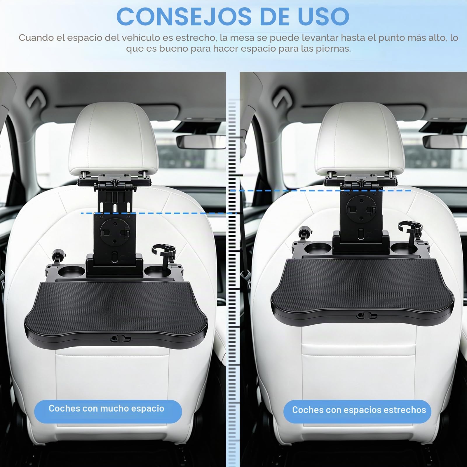 Mesa Plegable Coche, Capacidad De Carga 20 Kg