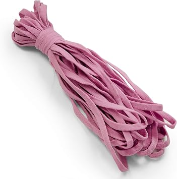Trims by the Yard 1/4" Ultra Soft Knit Elastic Band, Premium Material, Durable Knitted Elastic Cord for Sewing, Easy to Use, Versatile Sewing Supplies, 10-Yard Cut, Lilac
